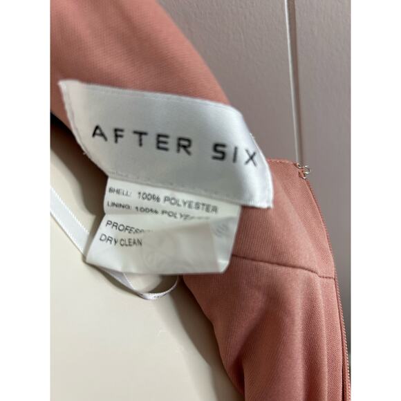 AFTER SIX High Neck Halter Backless Maxi Dress in Desert Rose. Size 8. NWOT - Picture 6 of 10